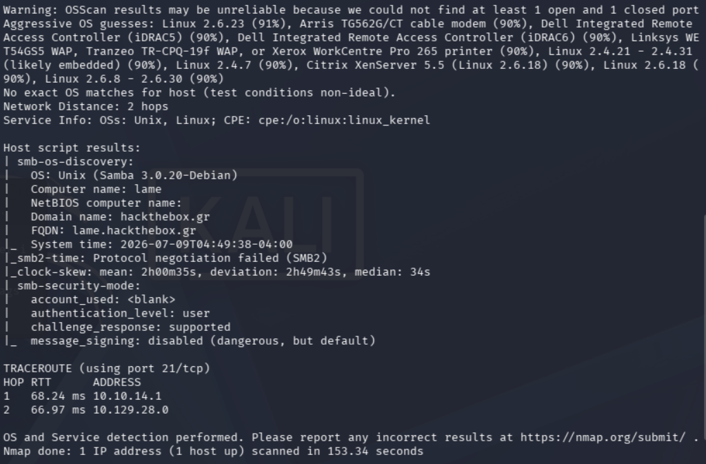 Información de SMB en Nmap